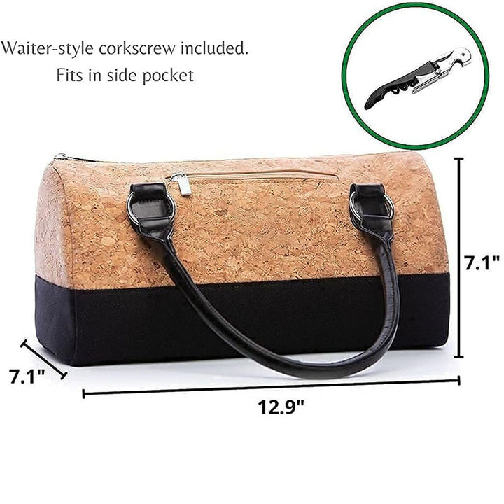 Ladies Elegant Wine Transport Bag with Insulating Lining Bowlift