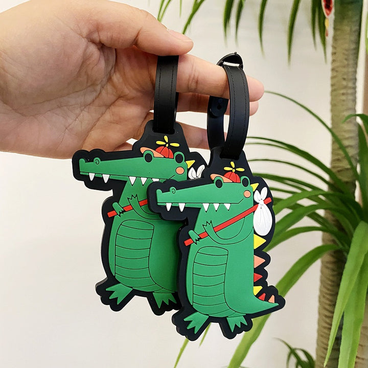 Playful Crocodile Luggage Tag Bowlift