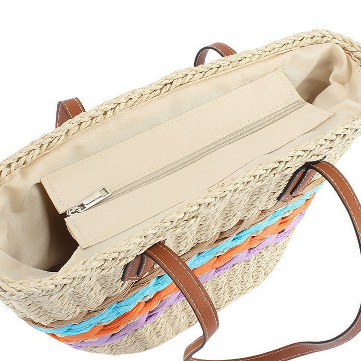 Handbag with Colorful Braided Details Bowlift