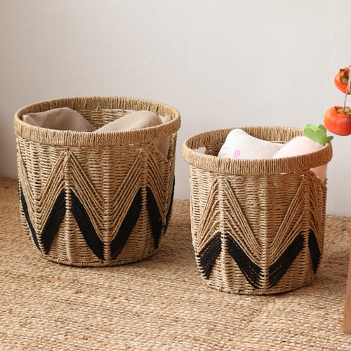 Decorative basket with graphic pattern Bowlift