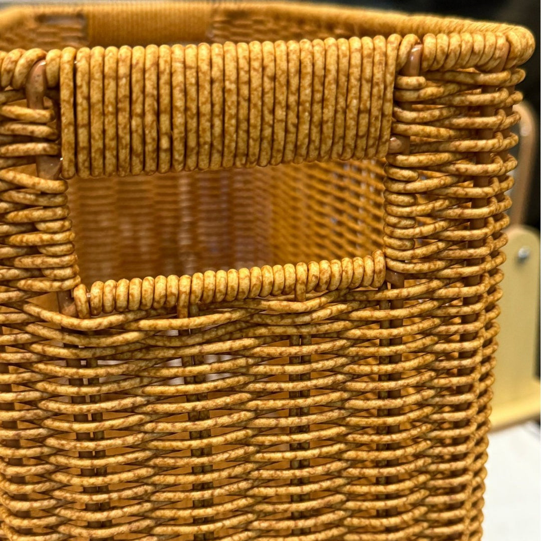 Women's Rectangular Rattan Storage Basket with Compartments Bowlift