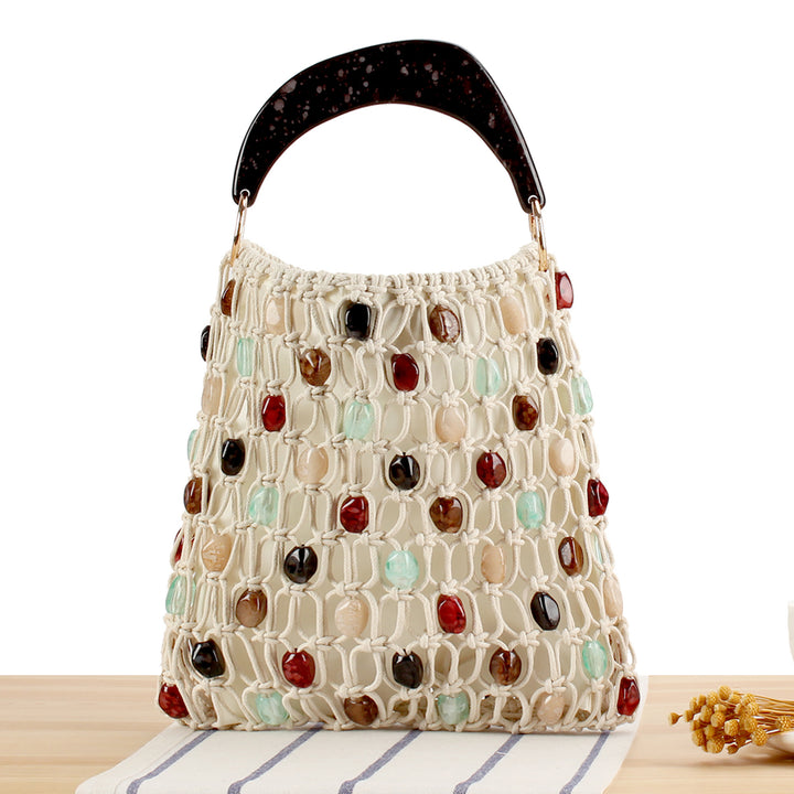 Handbag with Colorful Decorative Element Bowlift