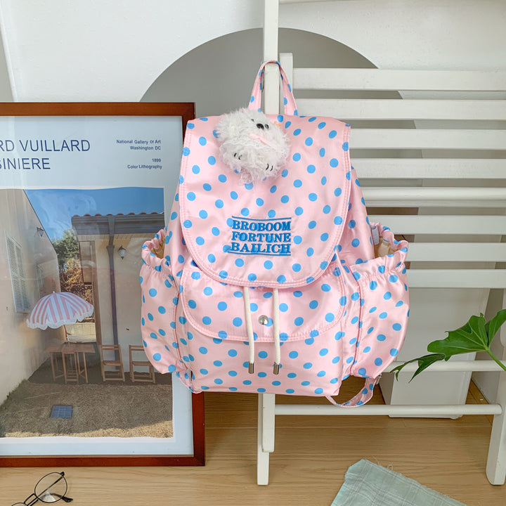Polka Dot Patterned Casual Backpack