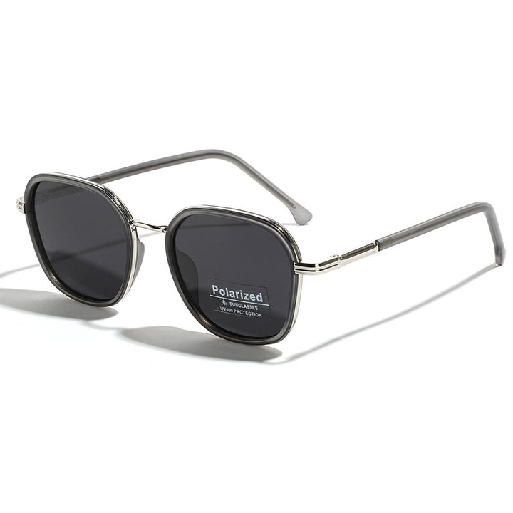 Women's geometric polarized sunglasses with stylish metal frame Bowlift