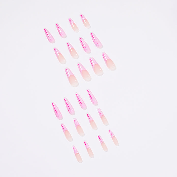Artful Nail Art with Gradient and Dot Design Bowlift