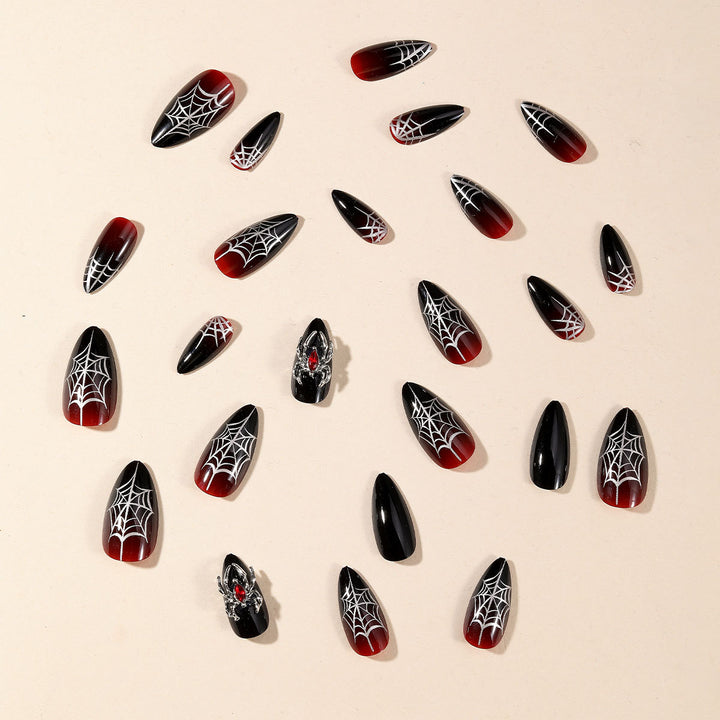 Gothic Spider Web Nail Art Extensions Bowlift