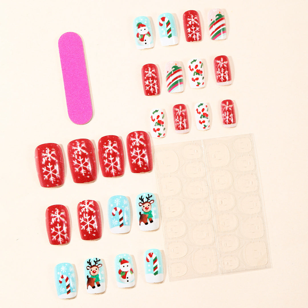 Artistic Christmas-Themed 3D Nail Art Extensions Bowlift