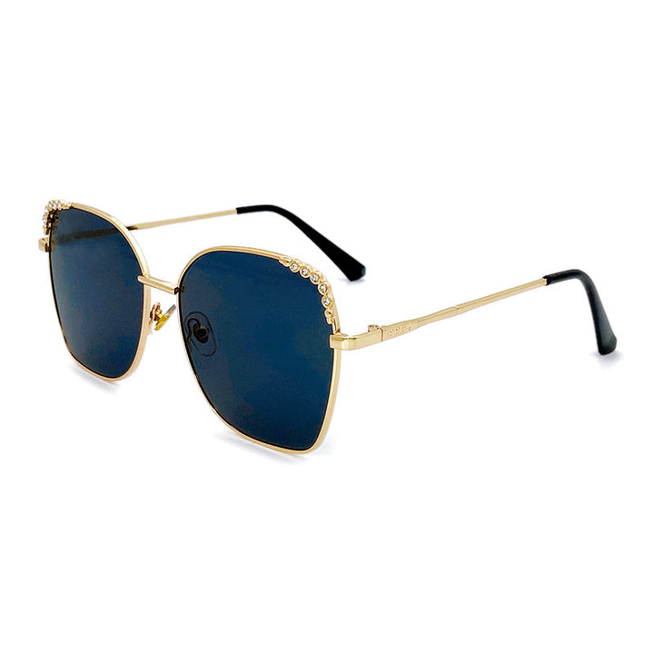 Elegant Square Sunglasses with Sparkling Accents Bowlift