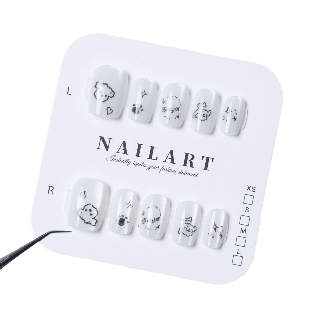 Whimsical Press-On Nail Art Bowlift