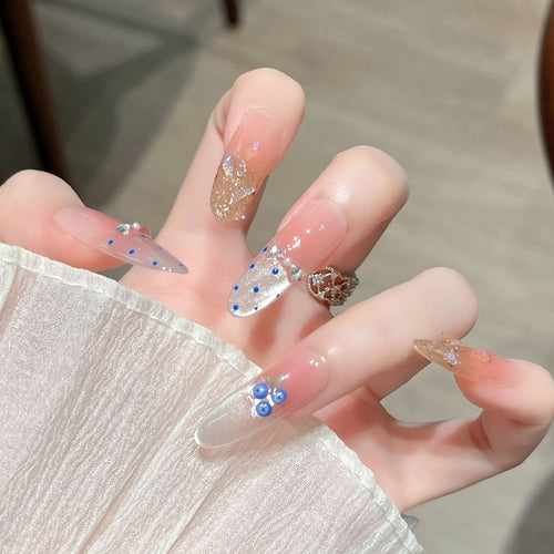 Decorative Glimmering Press-On Nail Art Set Bowlift