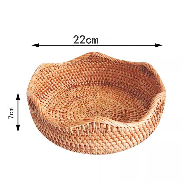 Handcrafted Round Woven Storage Basket Bowlift