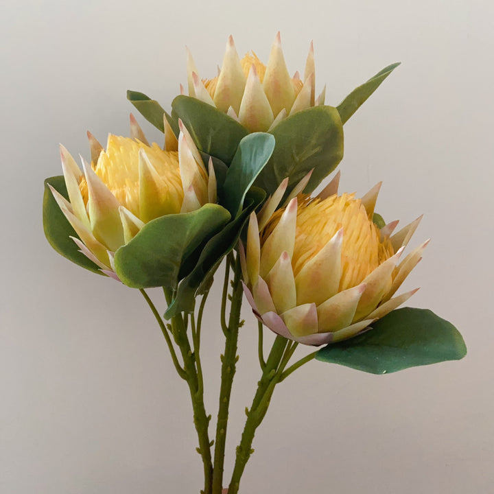 Lifelike Decorative Protea Flower Stem