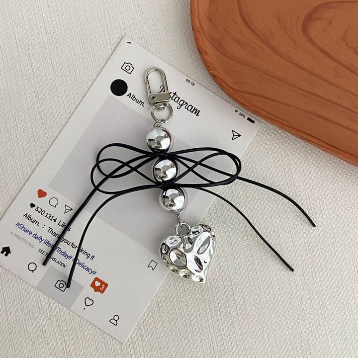 Heart-Embellished Keychain Bowlift