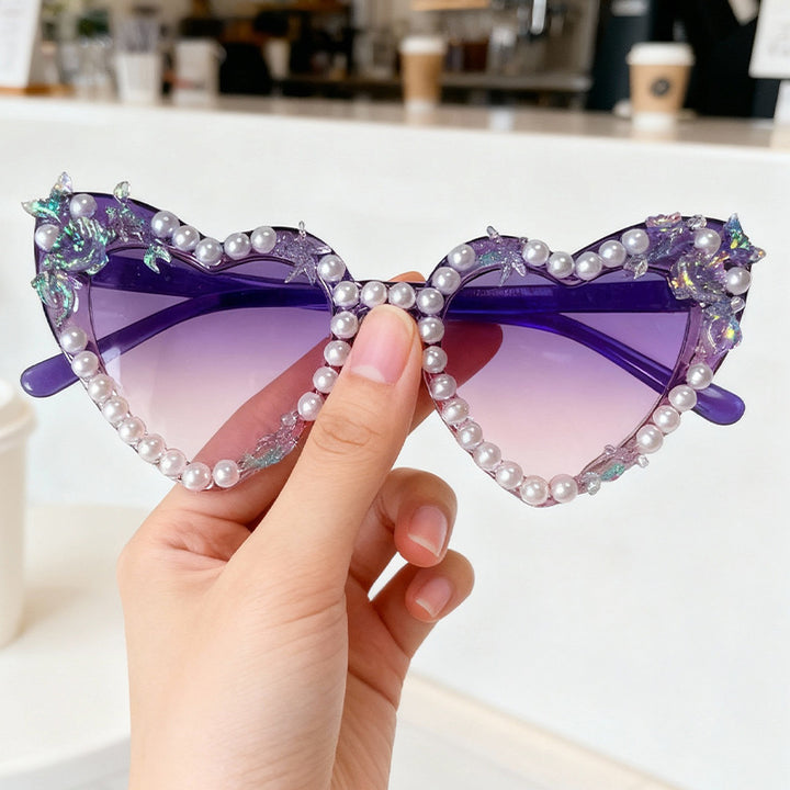 Decorative Cat-Eye Sunglasses Bowlift