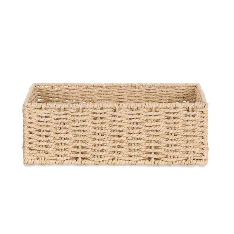 Rectangular Natural Woven Storage Basket Bowlift