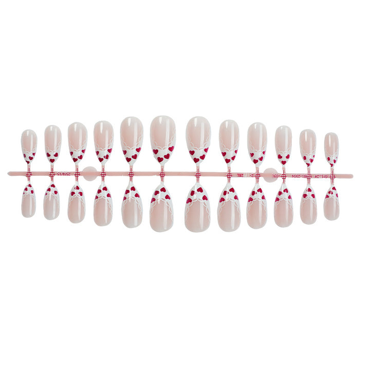 Decorative Press-On Nail Art Set with Floral and Bow Designs Bowlift