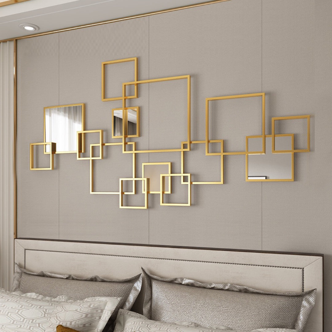 Abstract Geometric Wall Mirror Set Bowlift