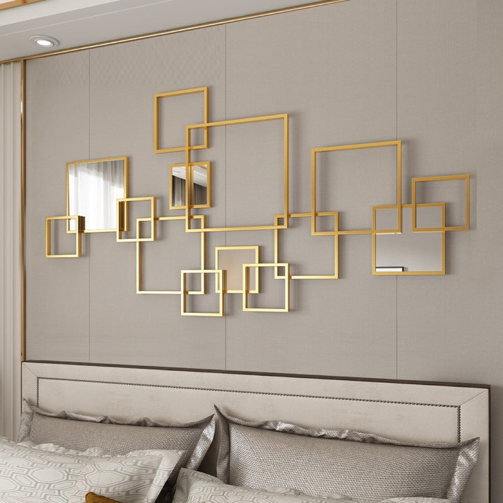 Abstract Geometric Wall Mirror Set Bowlift