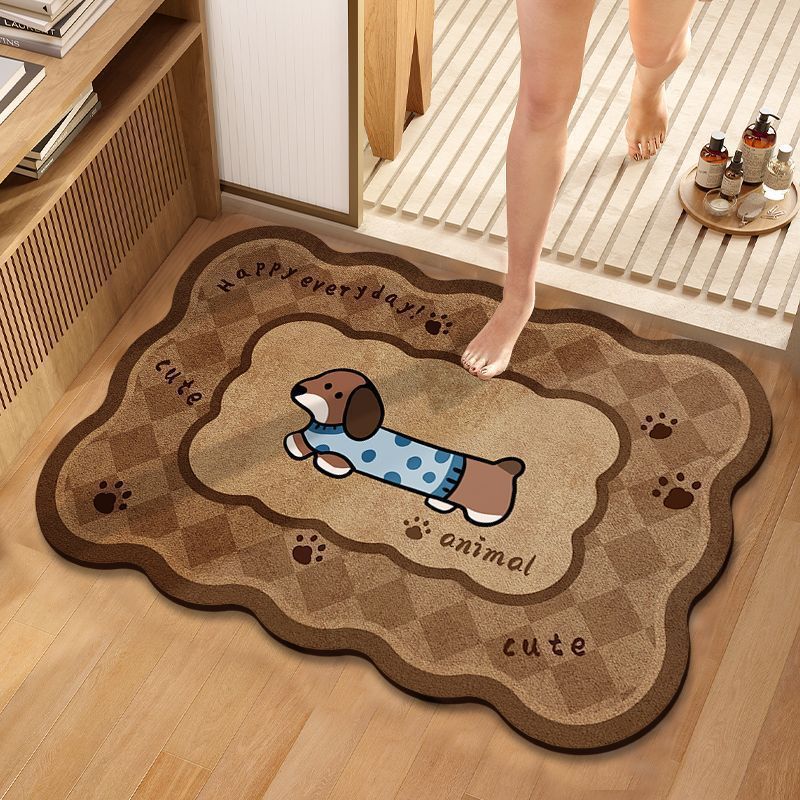 Playful Cat-Themed Bath Mat Bowlift
