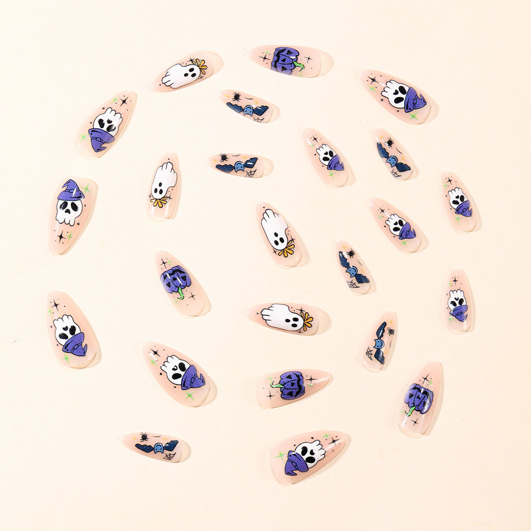 Spooky Themed Stiletto Nail Art Extensions Bowlift