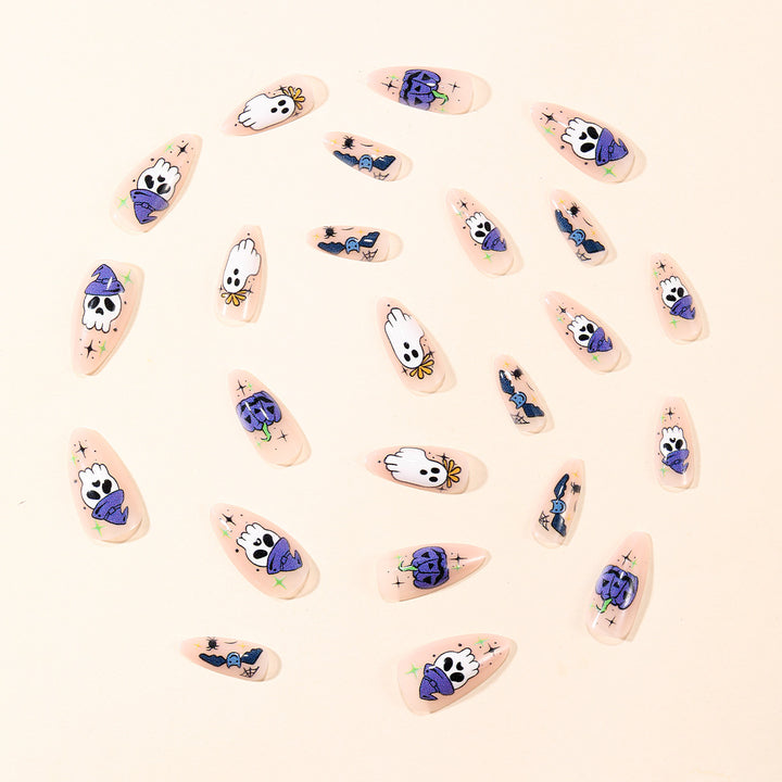 Spooky Themed Stiletto Nail Art Extensions Bowlift
