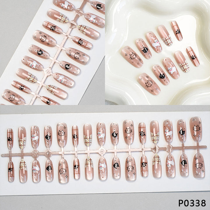 Playful Animal-Themed Press-On Nail Art Bowlift