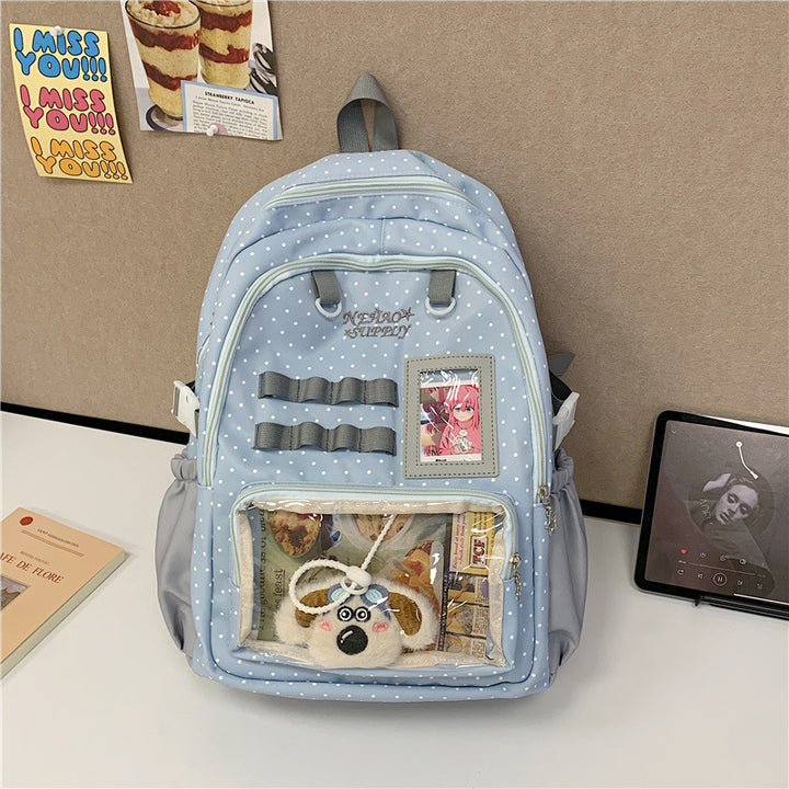 Fun Polka Dot Transparent School Backpack
