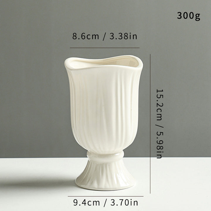 Elegant Woven Ceramic Flower Vase