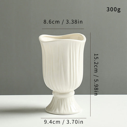 Elegant Textured Ceramic Flower Vase