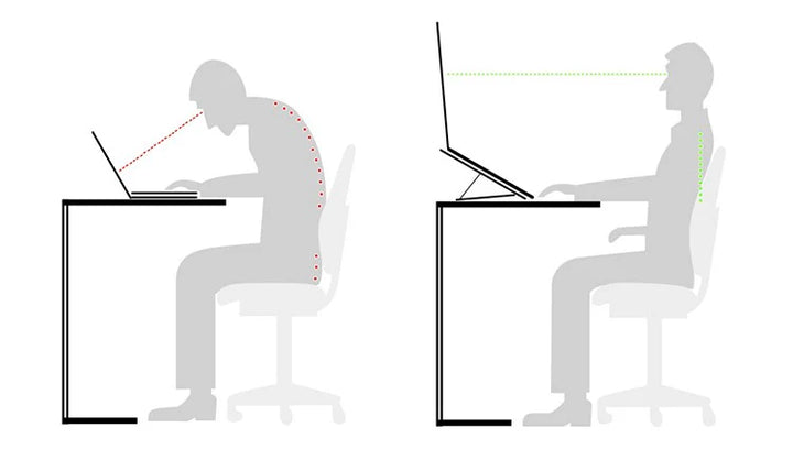 BowLift | Portable Aluminum Laptop Stand, with Adjustable & Ergonomic Design, for Home, Office, Study & More