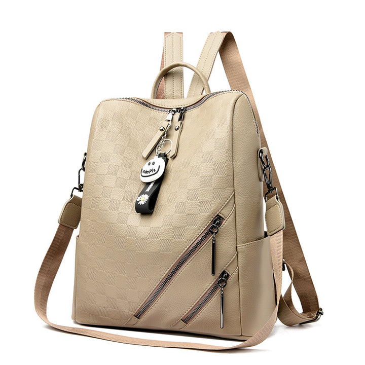 Checkered Pattern Stylish Backpack Bowlift