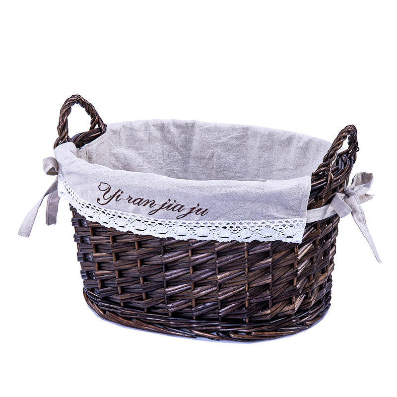 Basket with fabric insert