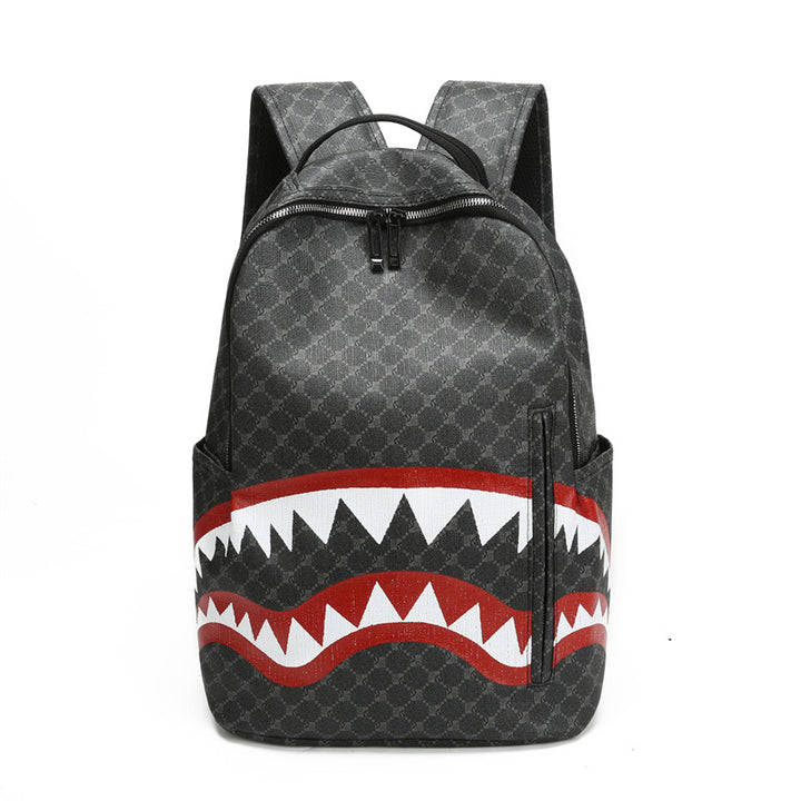 Shark-Graphic Casual Backpack Bowlift