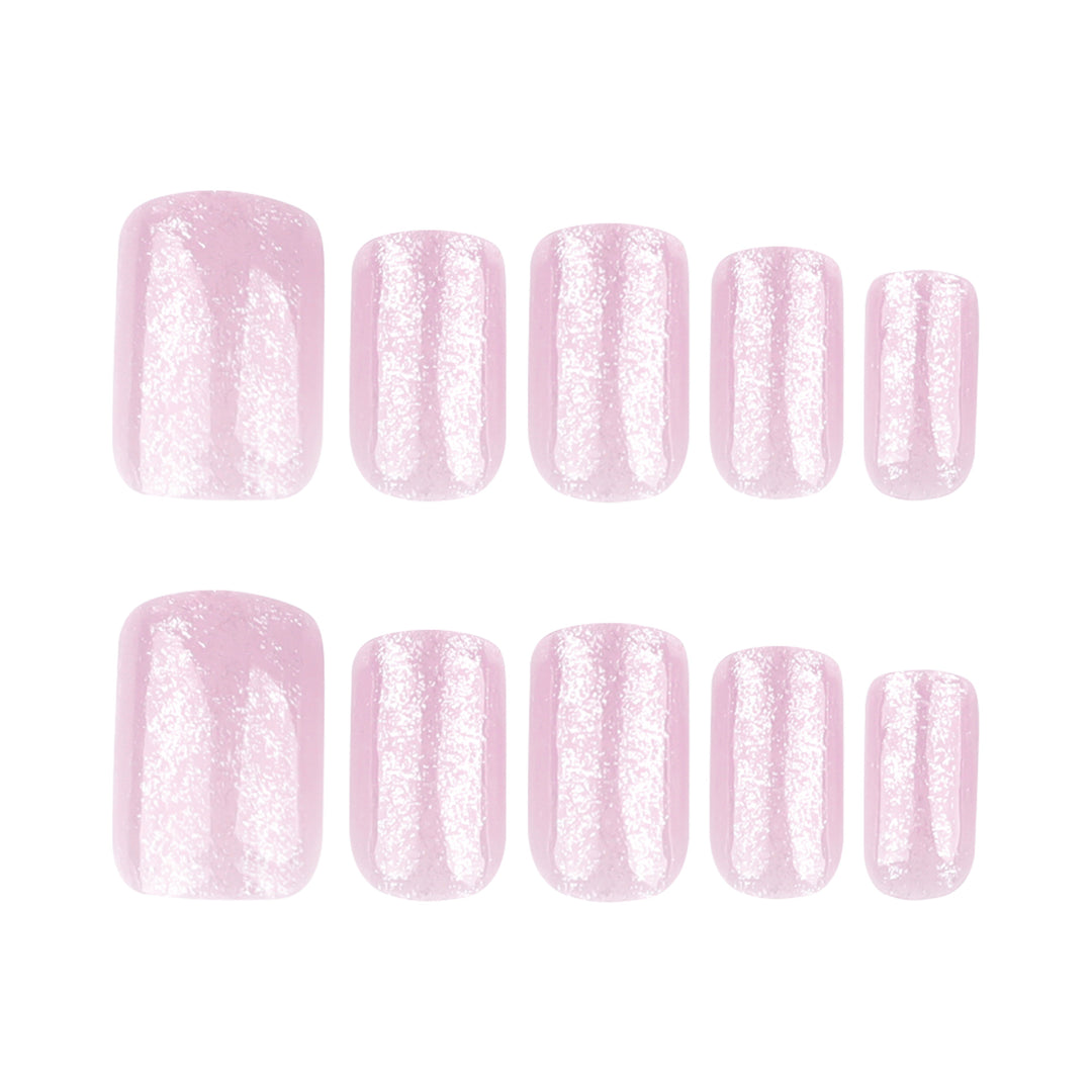 Artistic Nail Extensions with Glittering Finish Bowlift