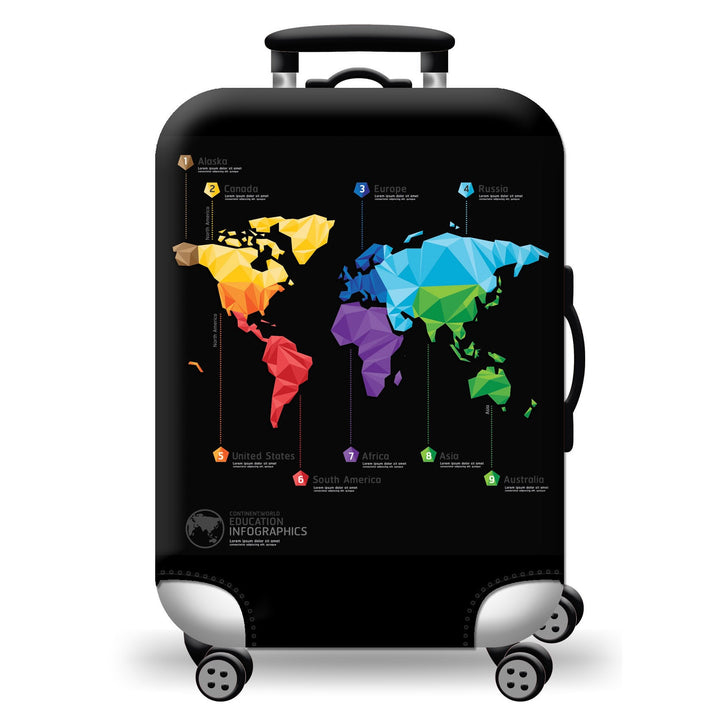 Hard Shell Luggage with Earth Design Bowlift
