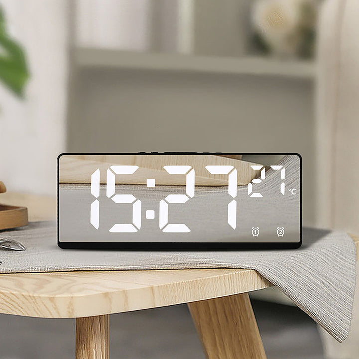 Digital alarm clock with temperature sensor and mirror function Bowlift