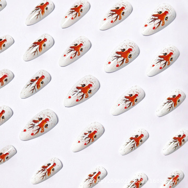 3D Reindeer-Themed Nail Art Bowlift