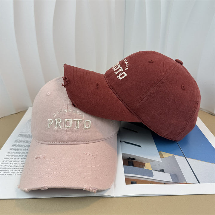 Men's Vintage-Inspired Distressed Baseball Cap Bowlift