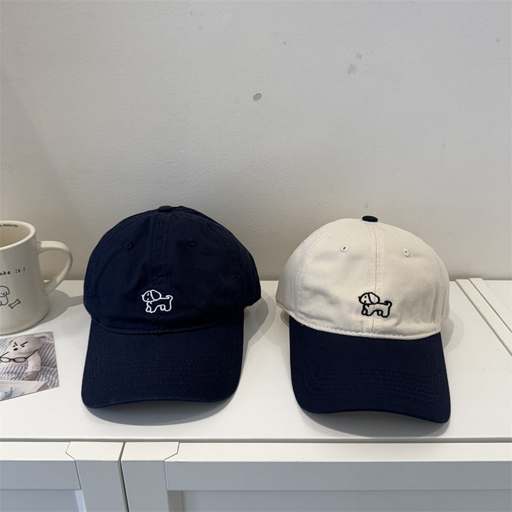 Men's Casual Dog-Embroidered Cap Bowlift
