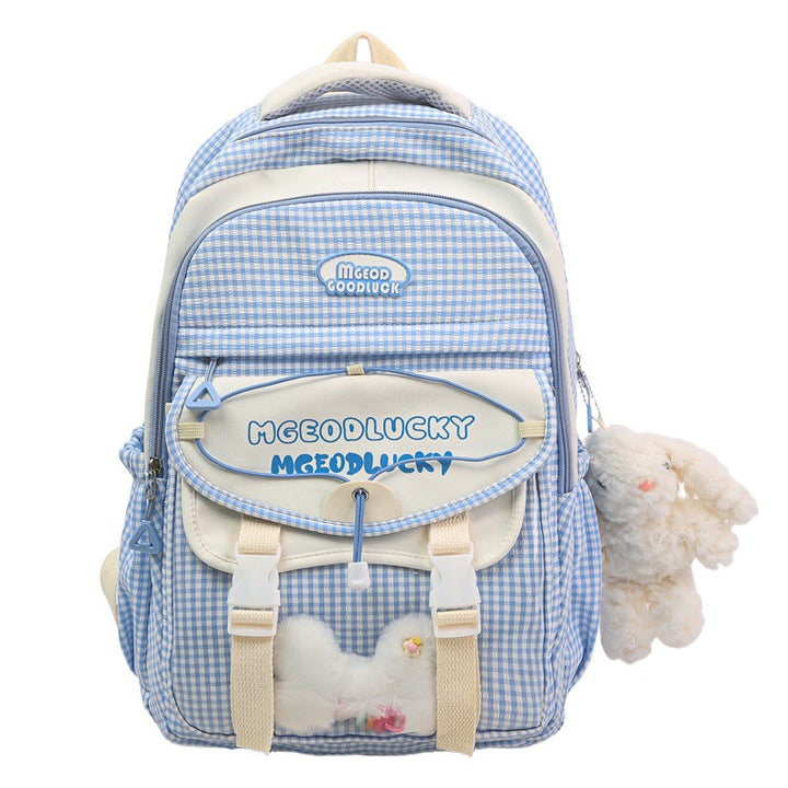 Stylish Checkered School Backpack