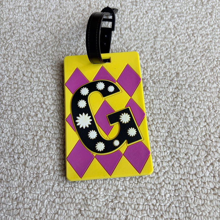 Personalized Striped Luggage Tag Bowlift