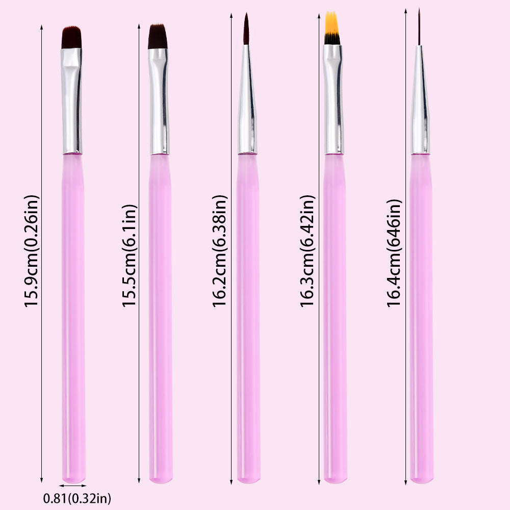 Professional Nail Art Detail Brush Set Bowlift