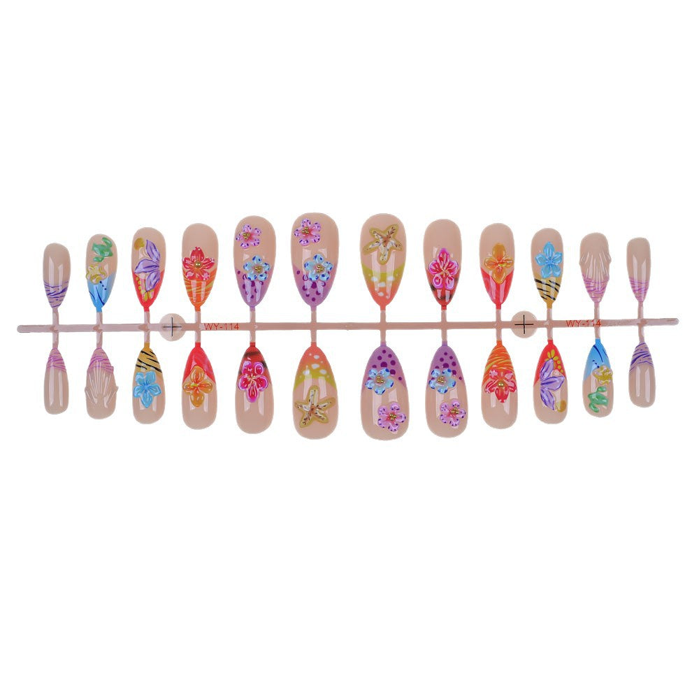Creative Floral Embellished Press-On Nail Collection Bowlift