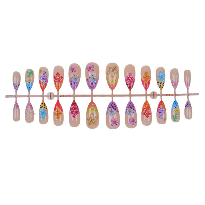 Creative Floral Embellished Press-On Nail Collection Bowlift