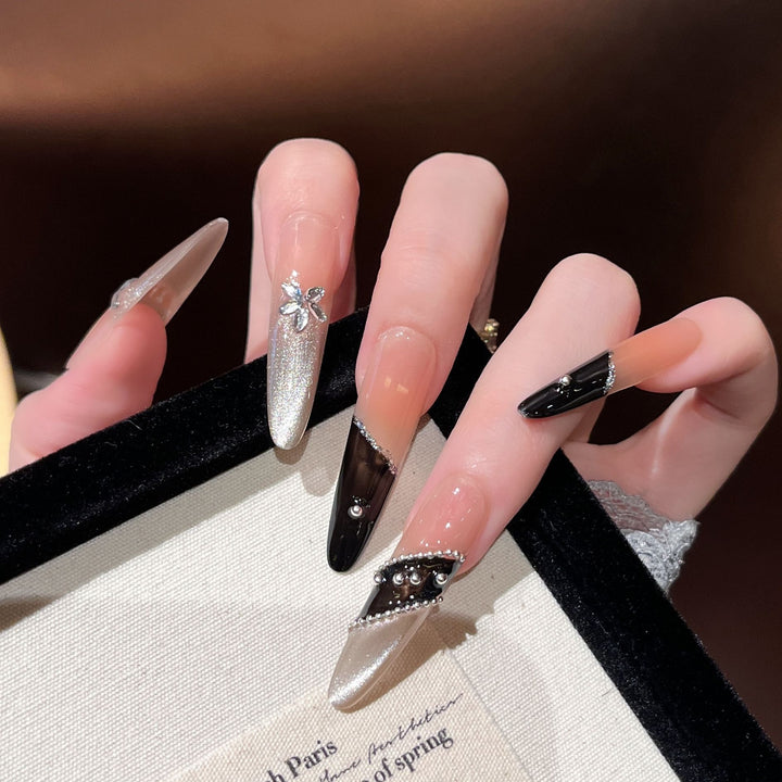 Elegant Stiletto Press-On Nail Extensions Bowlift