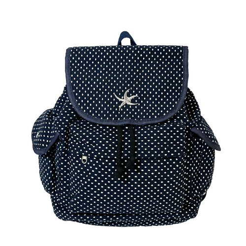 Backpack with Playful Polka Dot Pattern and Practical Storage Bowlift