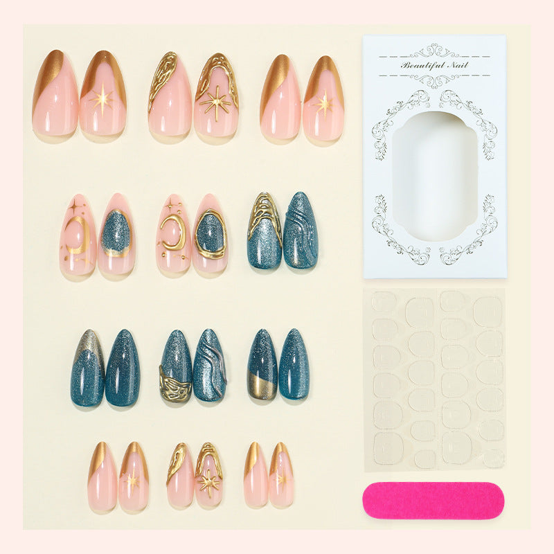 Artificial nail set with elegant 3D embellishments Bowlift