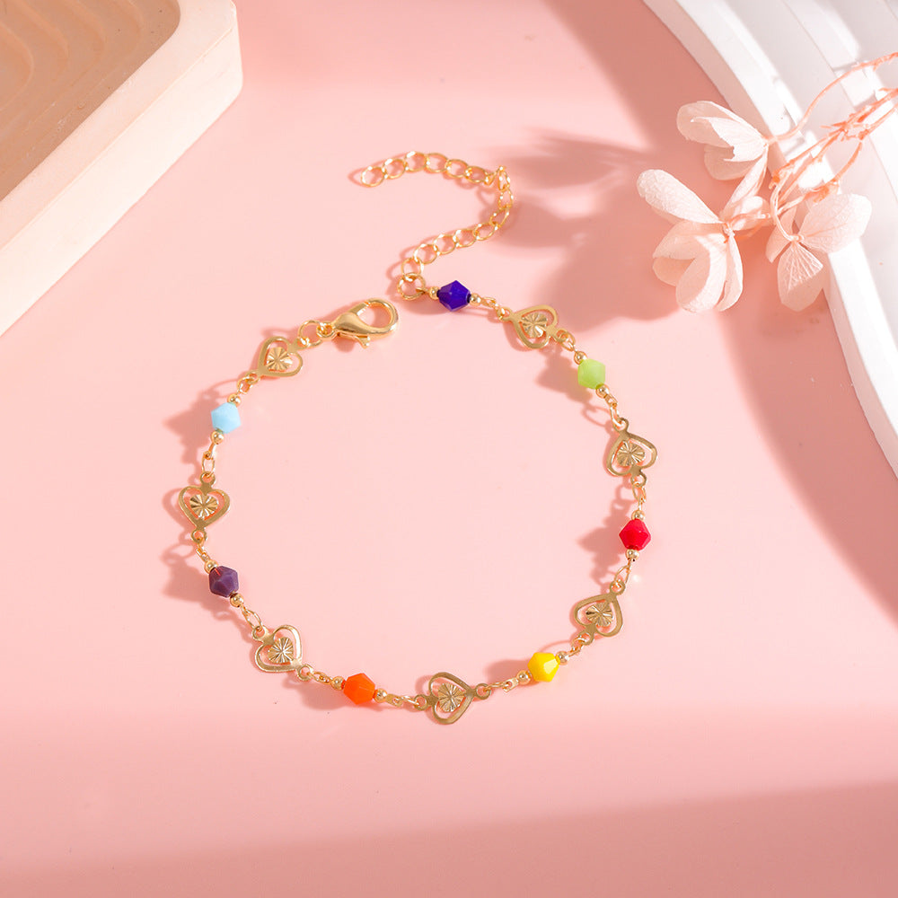 Colorful Heart Charm Bracelet Bowlift