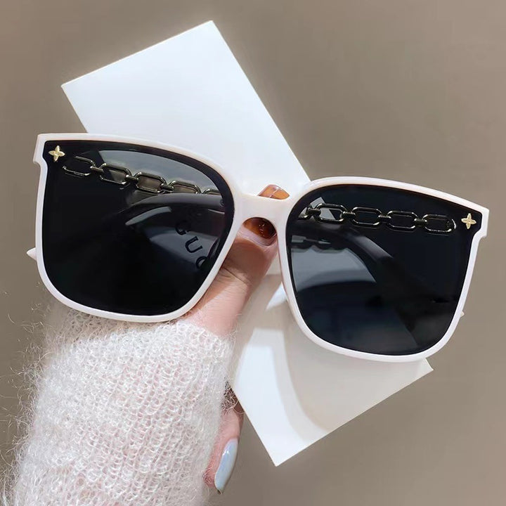Women's extra-large sunglasses with fashionable chain frame Bowlift