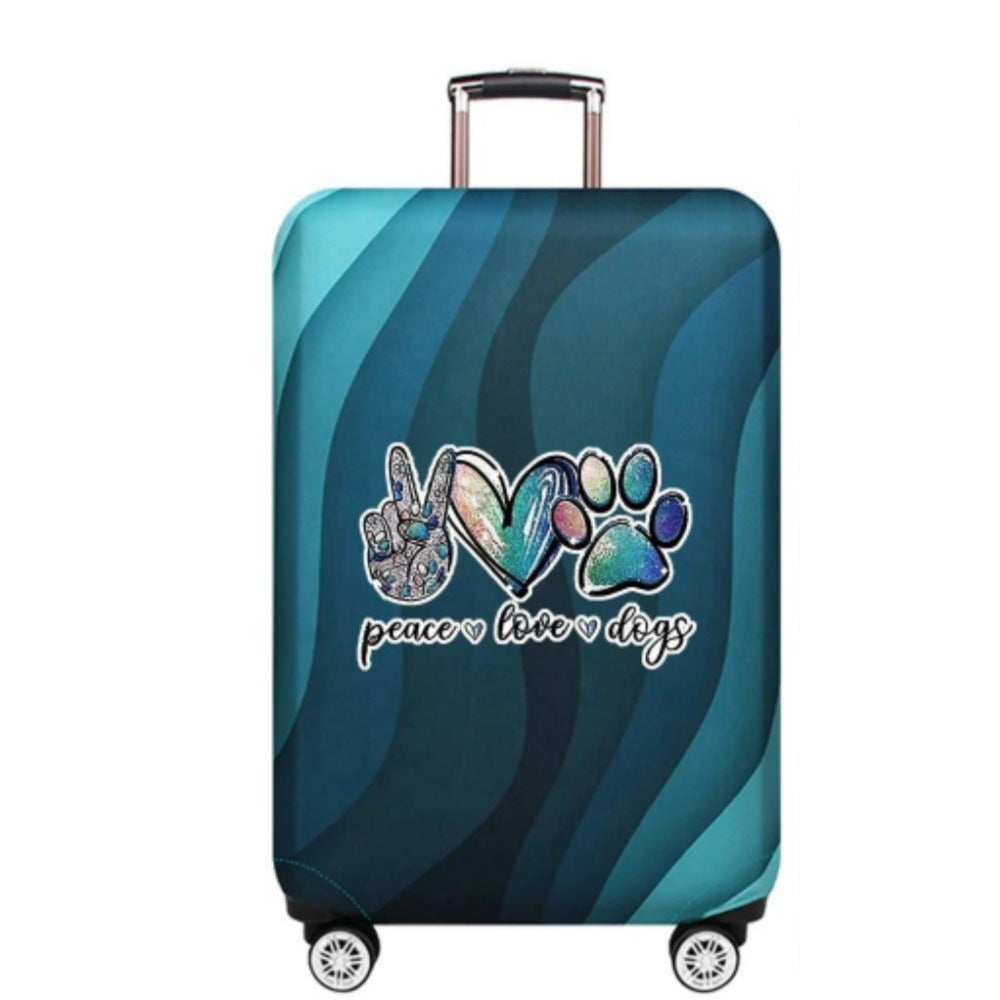 Women's hard-shell suitcase with playful paw print pattern Bowlift